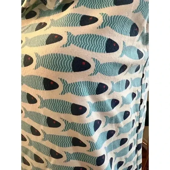 SAILOR SAILOR SLEEVELESS FISH DESIGN DRESS SIZE SMALL - Picture 4 of 7